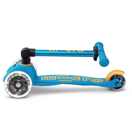 Micro Mini Foldable LED Scooter Blue