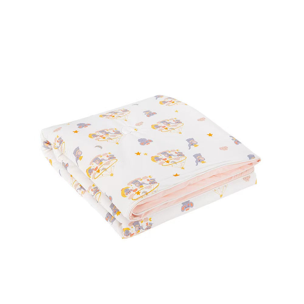 Summer Cooling Collection Toddler Cooling Blanket (120 × 150 cm) - Pink Elephant