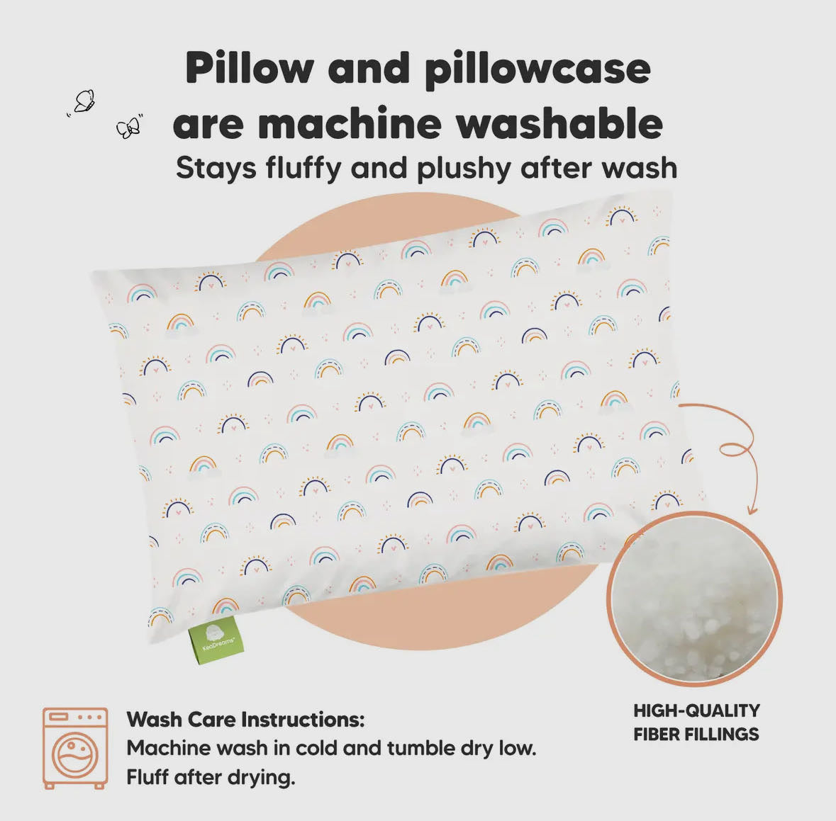 Toddler Pillow with Pillowcase - 33x45cm