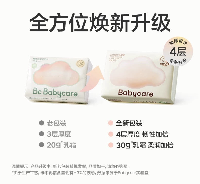 Bc Babycare Moisturizing Ultra Soft 4‑Layer Tissues – 6 Pack
