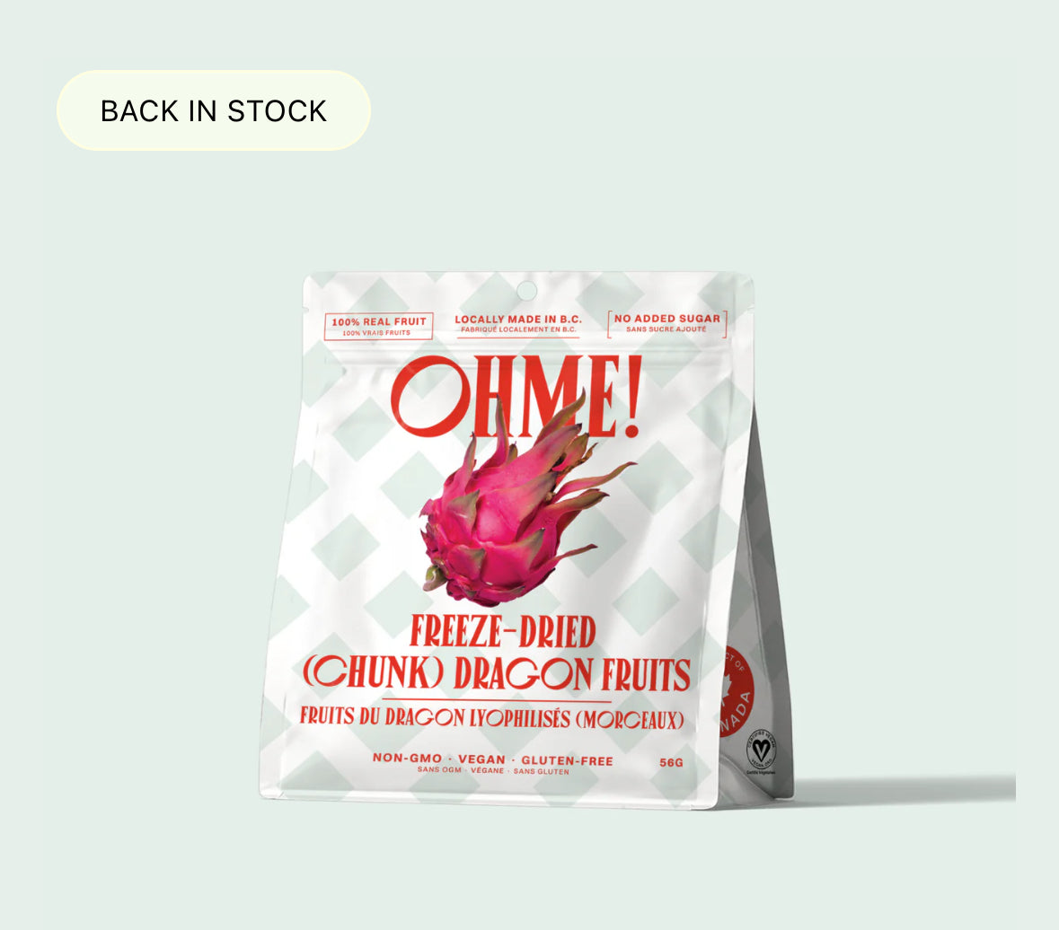OHME Freeze Dried Fruit Snacks Dragonfruit