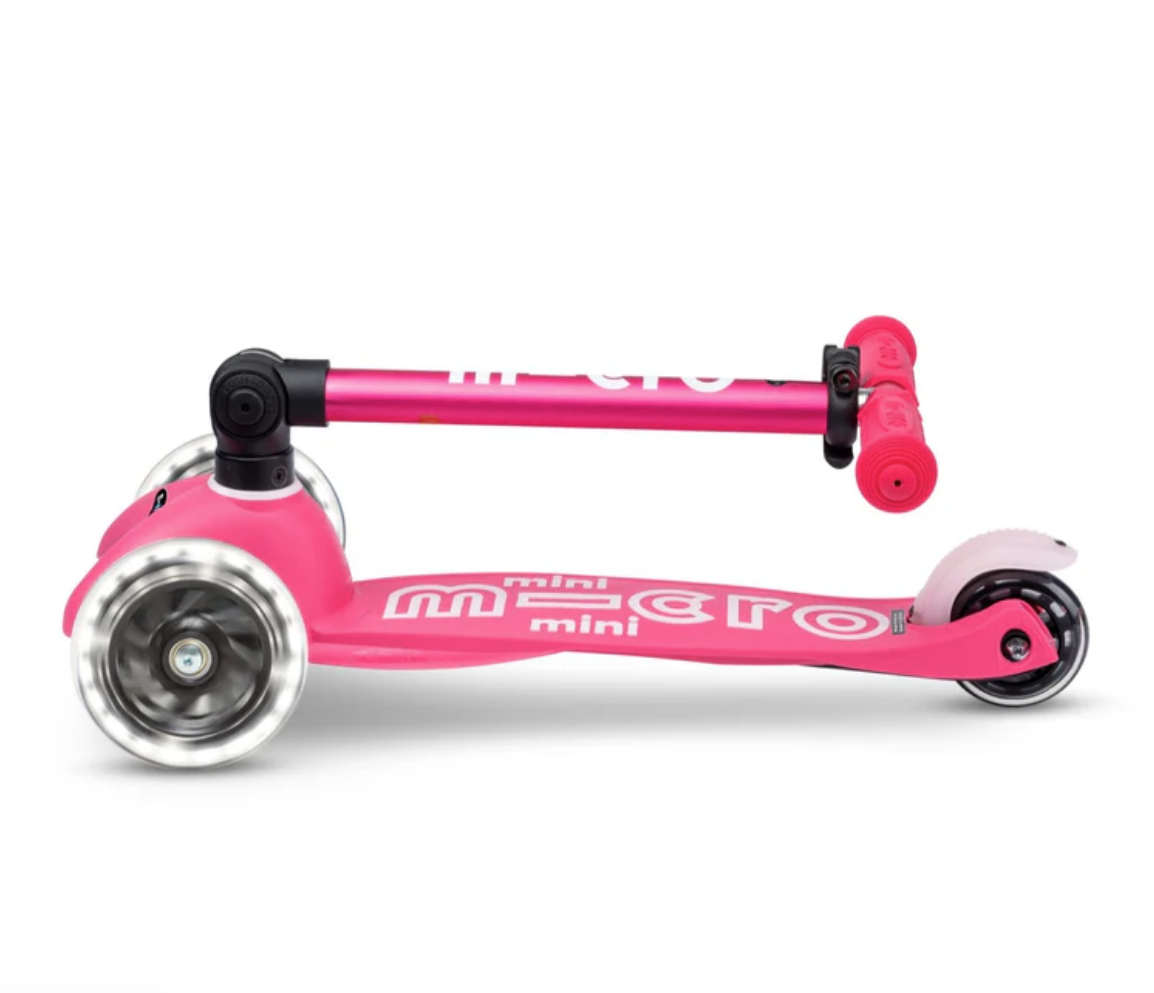 Micro Mini Foldable LED Scooter Pink