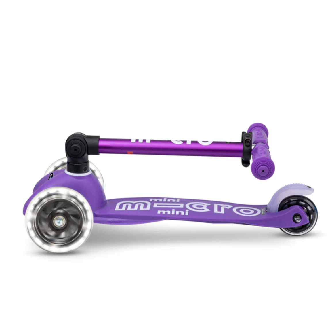 Micro Mini Foldable LED Scooter Purple