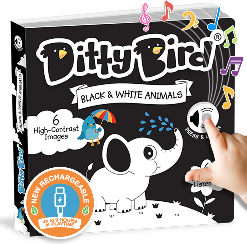 Ditty Bird Black and White Animals