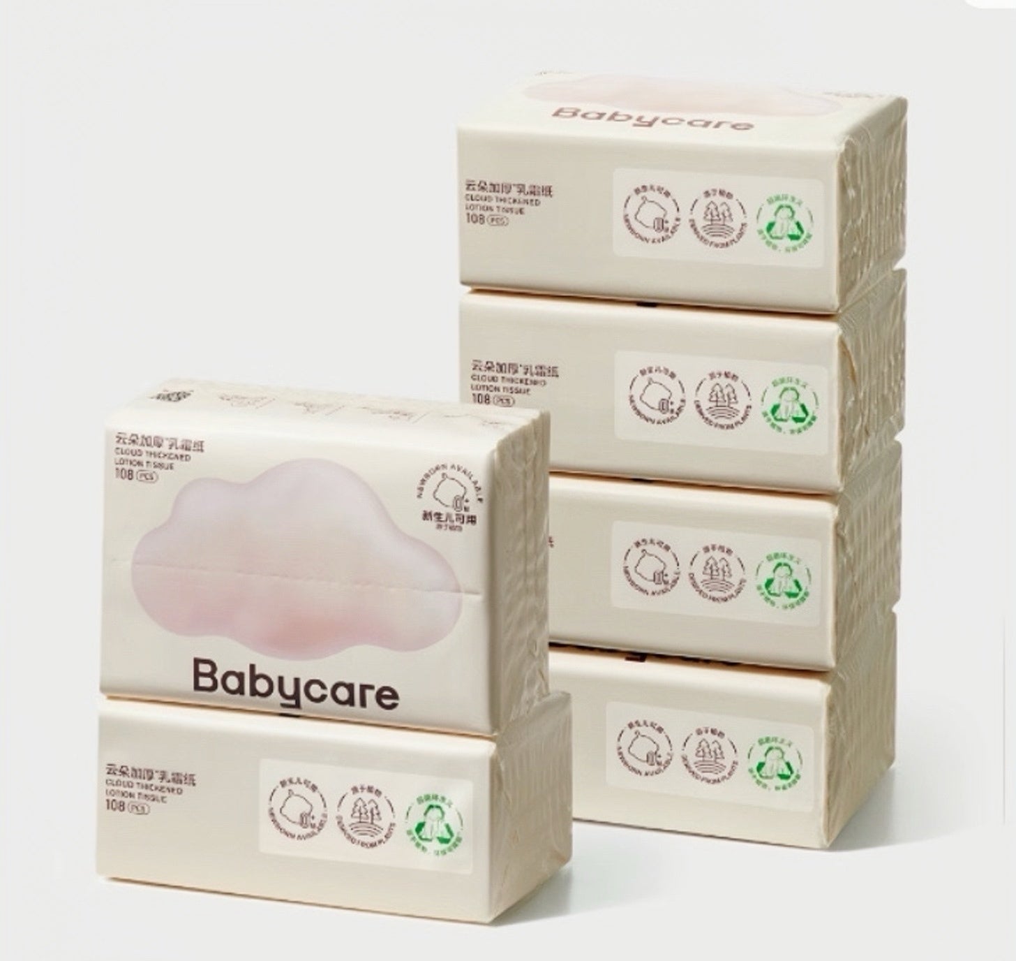 Bc Babycare Moisturizing Ultra Soft 4‑Layer Tissues – 6 Pack