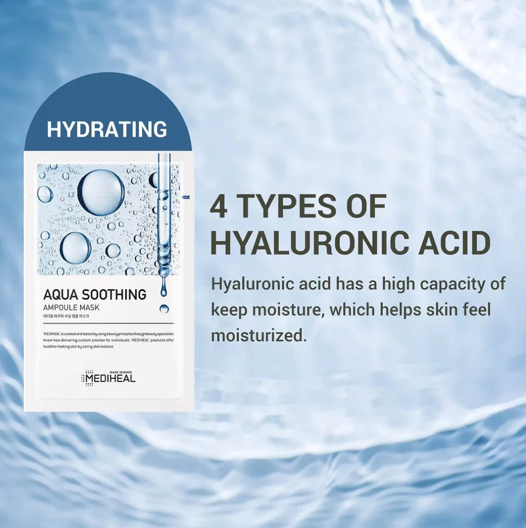 Mediheal Aqua Soothing Ampoule Mask - 10pc